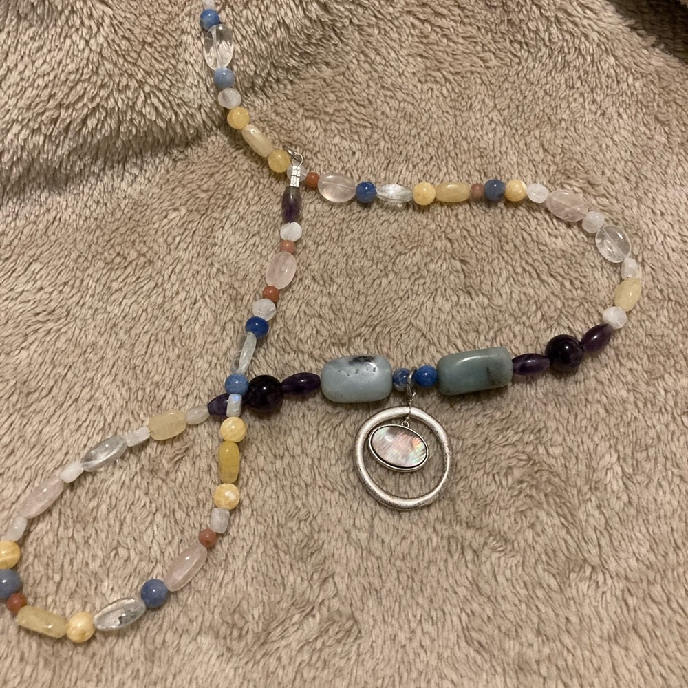 Pretty in Pastel! Beautiful, wearable art necklace! Vintage charm!